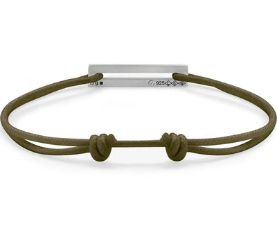 perforated khaki cord bracelet le 1.7g